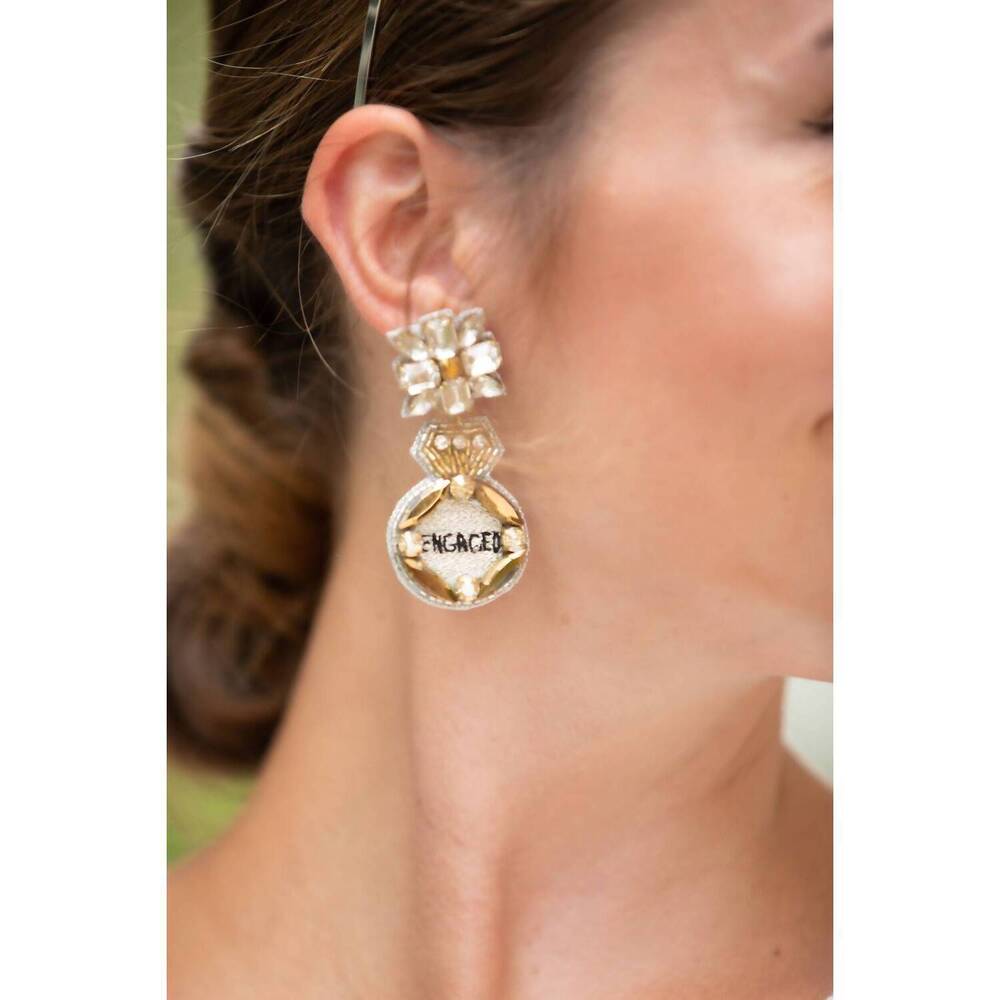 NEW TAYLOR SHAYE engaged beaded earrings in bride tribe